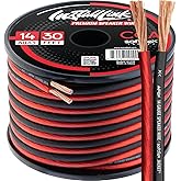 Install Link 14 AWG Gauge Speaker Wire Cable (30 Feet) Stereo, Car or Home Theater, CCA