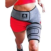 Sparthos Sciatic Nerve Brace - Hip Support Belt - Sciatica, SI Joint, Hamstring Pain Relief - Orthopedic Thigh Groin Compression Wrap - Sacroiliac Siatic Siatica Strain - For Men & Women (Left Leg)