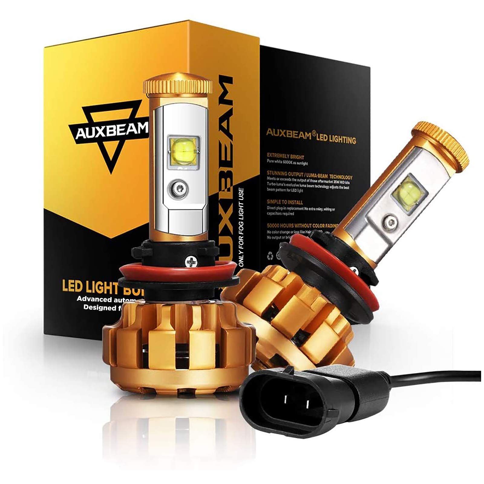 Auxbeam H11 LED Bulbs, H8 H9 H11 Led Conversion Kit 60W 6000lm XHP50