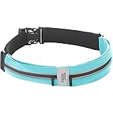 Running Belt for Women and Men, Waterproof Phone Holder for Running, Reflective 2-Pocket Waist Pack for Storing Runner’s Essentials Safely, Running Fanny Pack Fits Most Phones, Adjustable Belt Bag