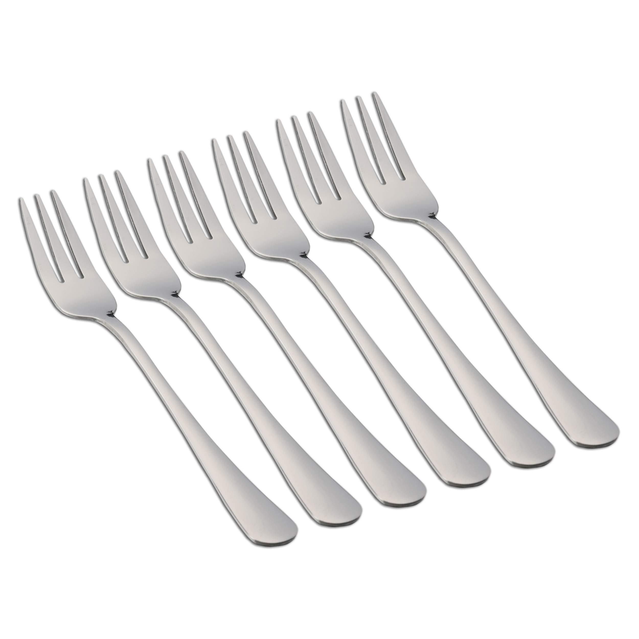 6 Stainless Steel Dessert Forks 15 x 2 cm