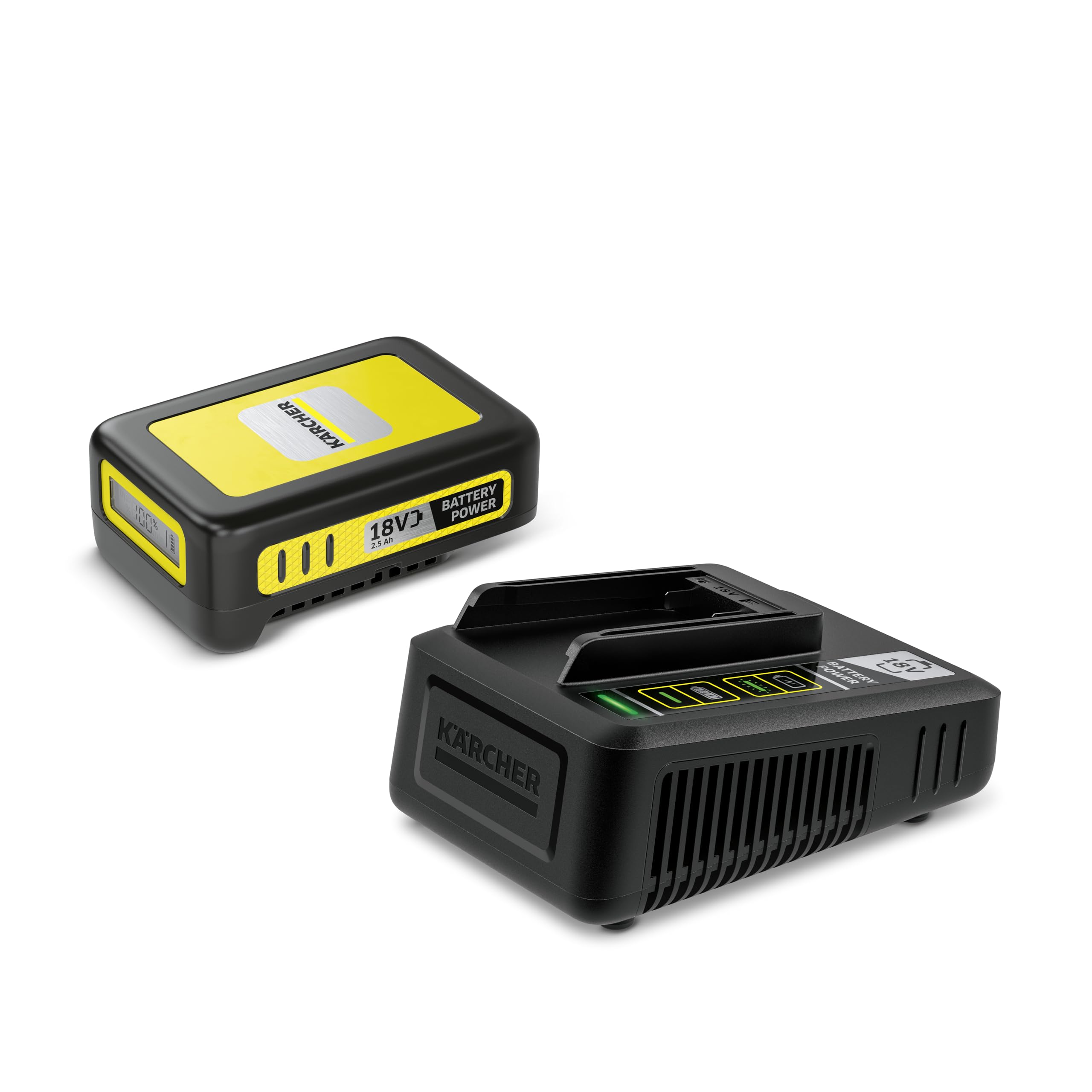 Photo 1 of Kärcher Starter Kit Battery Power 18/25, 18 V Battery with 2.5 Ah and Fast Charger, Compatible Garden Tools, Real Time Technology, Intelligent Cell Monitoring, Lithium-Ion Cells
