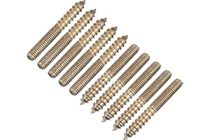 uxcell M6x50mm Hanger Bolts, 24pcs Double Ended Thread Dowel Screws for Wood Furniture Connecting