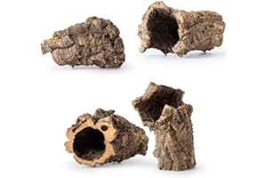 GALAPAGOS Galápagos (05505) Natural Cork Bark for Reptiles – Ideal for Bearded Dragons, Snakes, and Geckos – Climbing Accessory for Terrariums, Turtle Tanks, and Bird Cages, Tube 7” – 9”, Natural