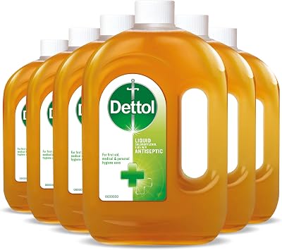 Dettol Antiseptic Liquid 6 x 750ml Total 4.5L Isopropyl Alcohol Disinfectant