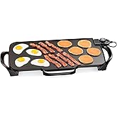 Presto 07061 22-inch Electric Griddle With Removable Handles, Black, 22-inch