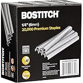 Bostitch B8 Staples 1/4 Inch PowerCrown Staples - Pack of 20,000