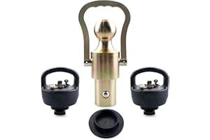 MiCCiKA GNXA2061 gooseneck Ball Hitch & Safety Chain Kit Compatible with Ford F250,F350,F450, Chevrolet Silverado 2500/3500 HD, GMC Sierra 2500/3500 HD, and Nissan Titan XD Trucks