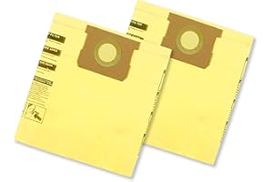 Shop-Vac 9067133 High Efficiency Disposable Vacuum Filter Bags, Fits 5-8 Gallon Tanks, Enhanced Filtration and Dust Control, (2-Pack)