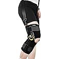 Nvorliy Hinged ROM Knee Brace with Shoulder Strap, Side Stabilizers & Locking Dials, Post Op Knee Immobilizer for Arthritis, ACL, MCL, PCL, Meniscus Tear, Injurie/Knee Pain (Small)