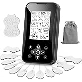 MANPICTE TENS Unit Muscle Stimulator 36 Modes, Rechargeable Dual Channel TENS Machine for Pain Relif Muscle Massager with 12 Premium Electrode Pads and Dust-Proof Storage Bag MH-1088