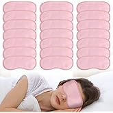 Silkfly 100 Pieces Silk Eye Sleeping Mask Bulk with Adjustable Strap Christmas Blackout Eye Cover Gifts for Night Blindfold for Women Men Comfortable Travel Sleep(Pink)