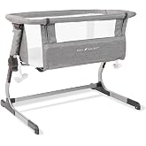 Baby Delight Beside Me Dreamer Bassinet | Bedside Sleeper | 7-Position Height Adjustment | Charcoal Tweed