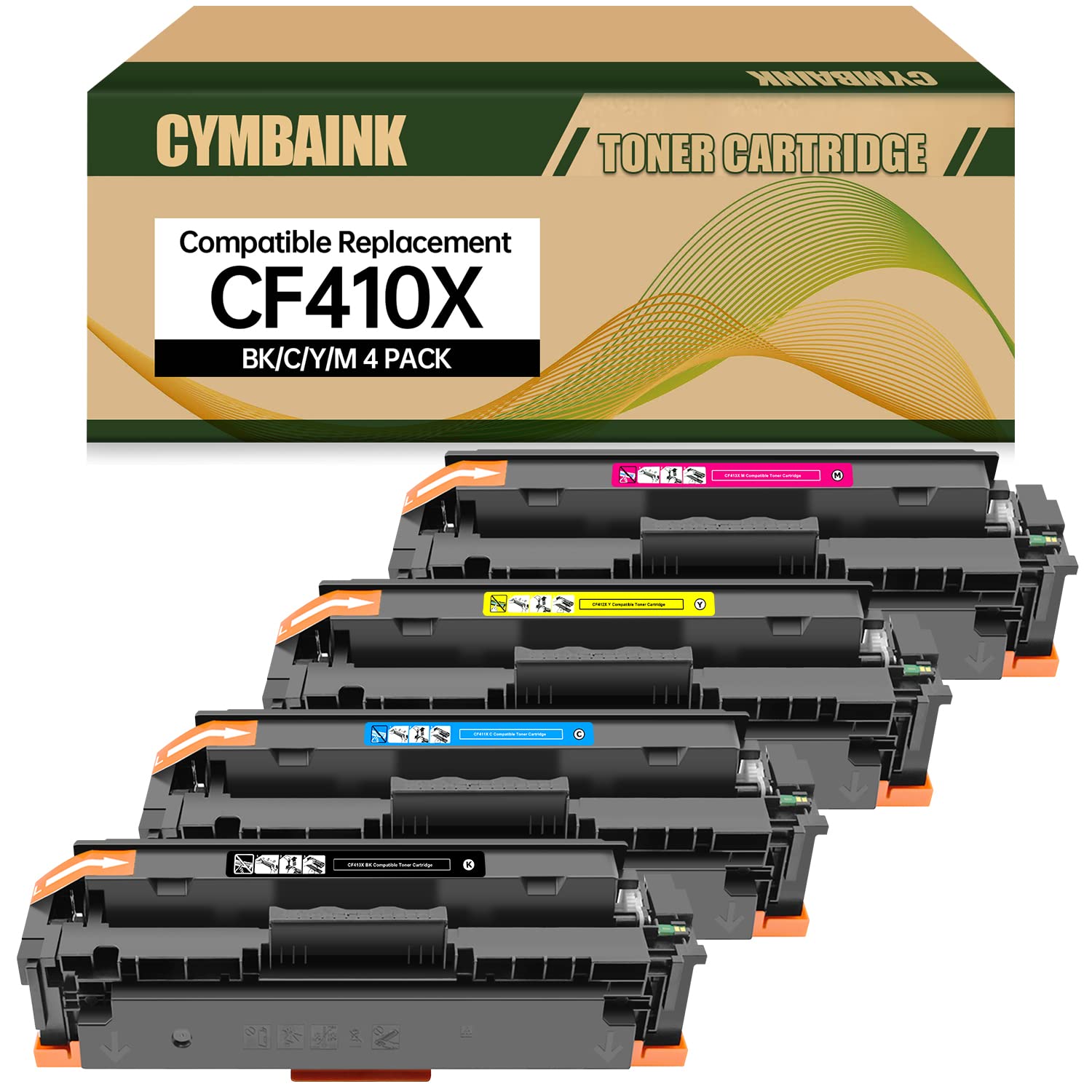 RapmininK 4 Pack Compatible with cf410X Toner Cartridge Cymbaink Non-OEM