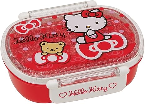 Amazon ハローキティ くまとリボン 食洗機対応タイトランチボックス小判 Qa2ba 弁当箱 オンライン通販