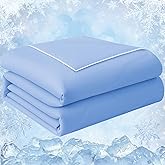 Cushious Cooling Comforter Queen Size, Double Sided Cooling Blankets for Hot Sleepers, Soft Breathable Lightweight Summer Cooling Comforter for Night Sweats Absorbs Body HEA
