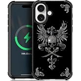 ZHEGAILIAN for iPhone 17 Case, Compatible with MagSafe, Military-Grade Protection, All-Around Shockproof Corners, Anti-Scratch Magnetic Phone Case for iPhone 17 - Diamond Skull