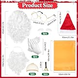 iZoeL Santa Claus Costume Accessories Kit Men Women Hat Beard Wig Bag view 2
