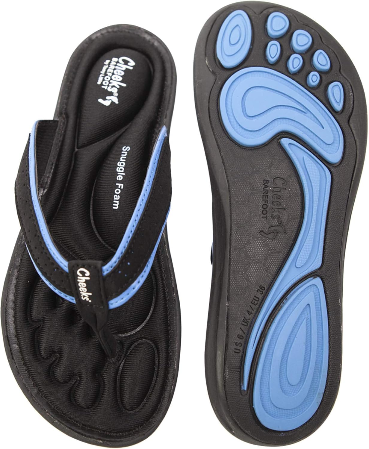 cheeks barefoot flip flops