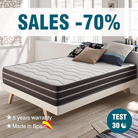 Dessok Zeng - Colchón Visco Luxury Grafeno Anti Estrés 160x200x27 cm