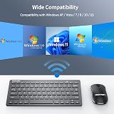 TECKNET Mini Wireless Keyboard and Mouse Set 2.4G Nano Receiver 12 Keys view 7