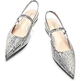 C.Paravano Women's Slingback Flats | Pointed Toe Pumps | Kitten Heels for Women | Slingback Dress Shoes | Slingback Sandals