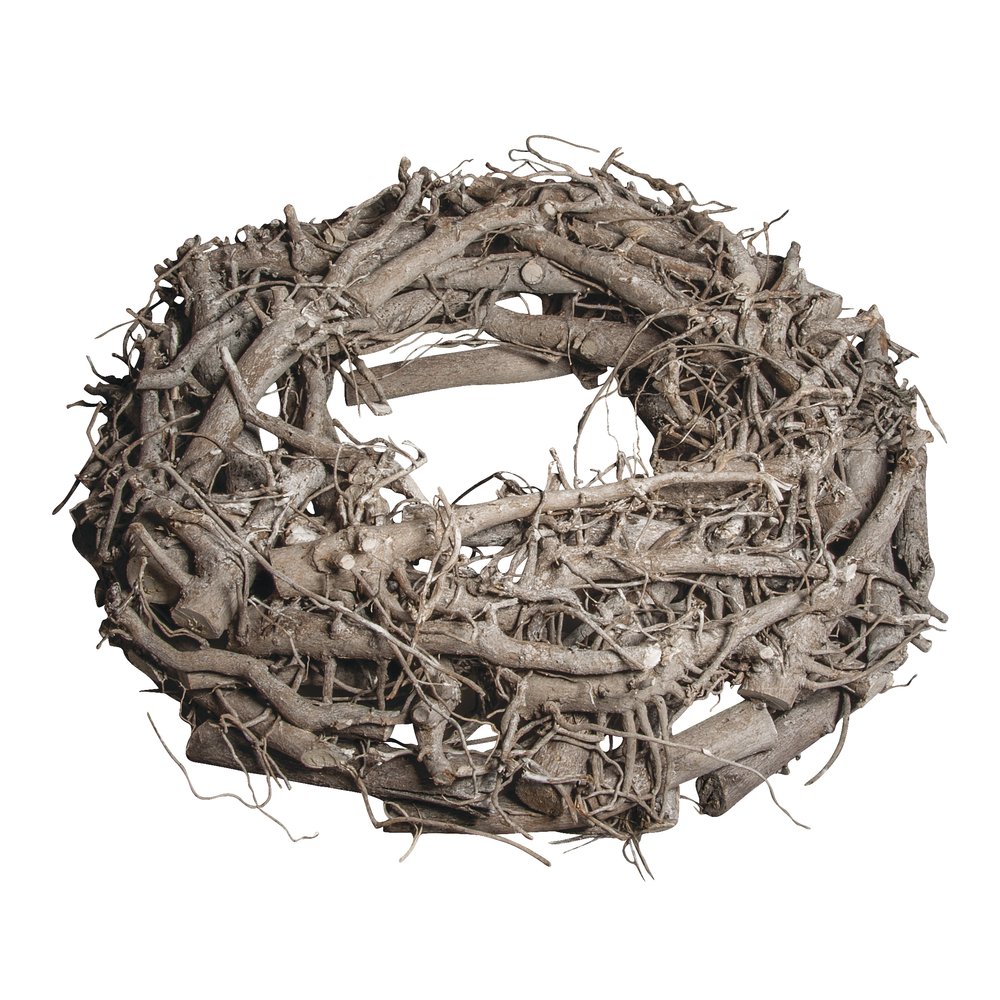 Rayher 65013000 Natural Willow Wreath, whitewash