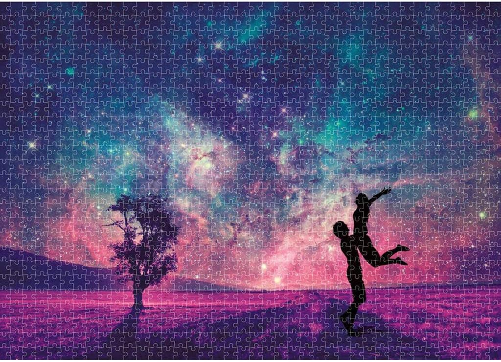 1000 Piece Jigsaw Puzzle Set - Puzzles Landscape Pattern, Adult Space Puzzle & Fun Fact Poster, Holiday Gift Toy for Adult Children