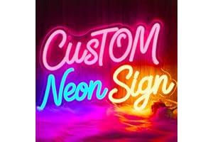 YARUVEX Custom Neon Sign, Personalized Neon Sign for Wall Decor, Customizable LED Neon Name Sign, Dimmable Custom Light up Si