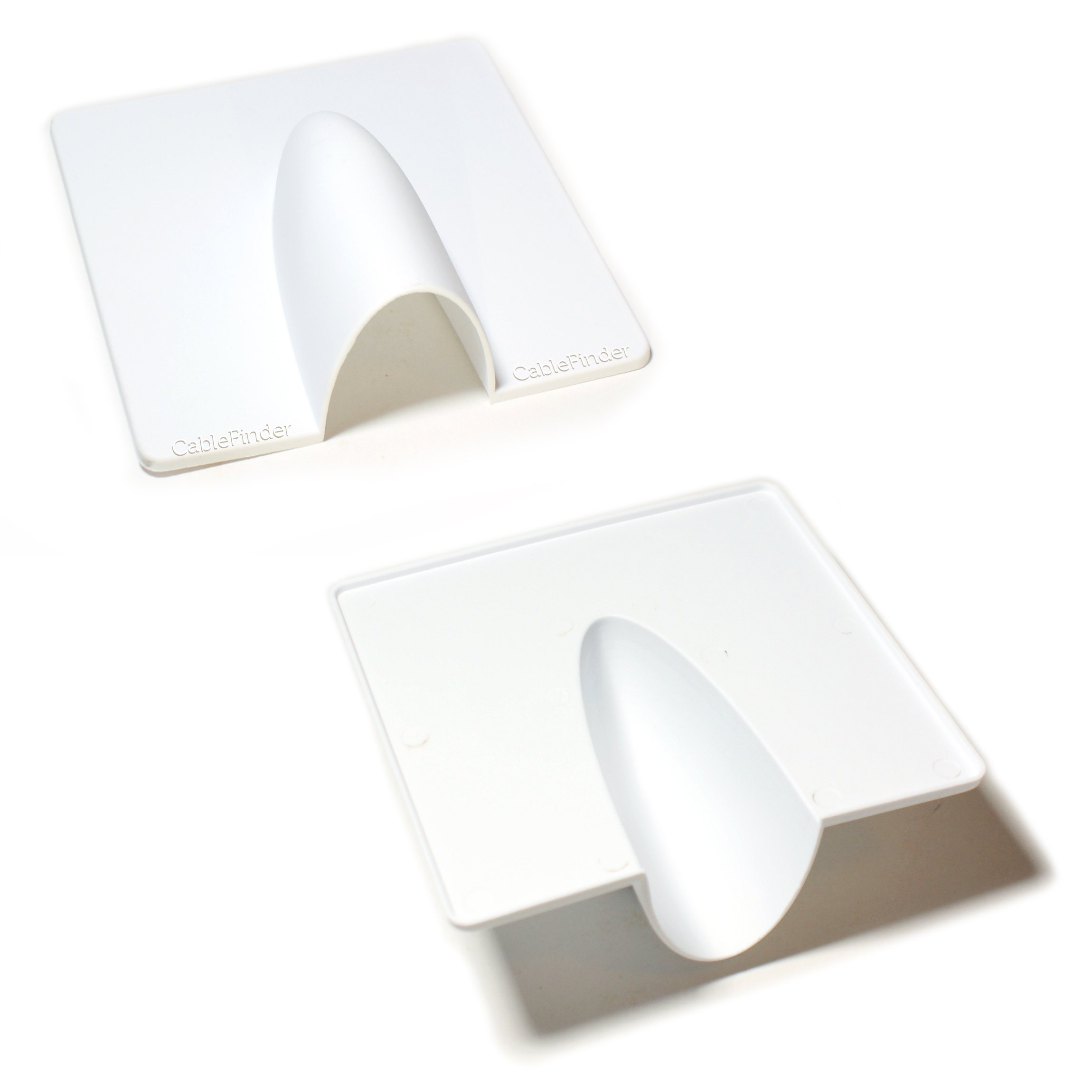Qty 10 - White External Brick Buster Plate - Cable Outdoor Wall Entry Burst Tidy Cover - Satellite/Coaxial/Sat/Coax Blast - Loops