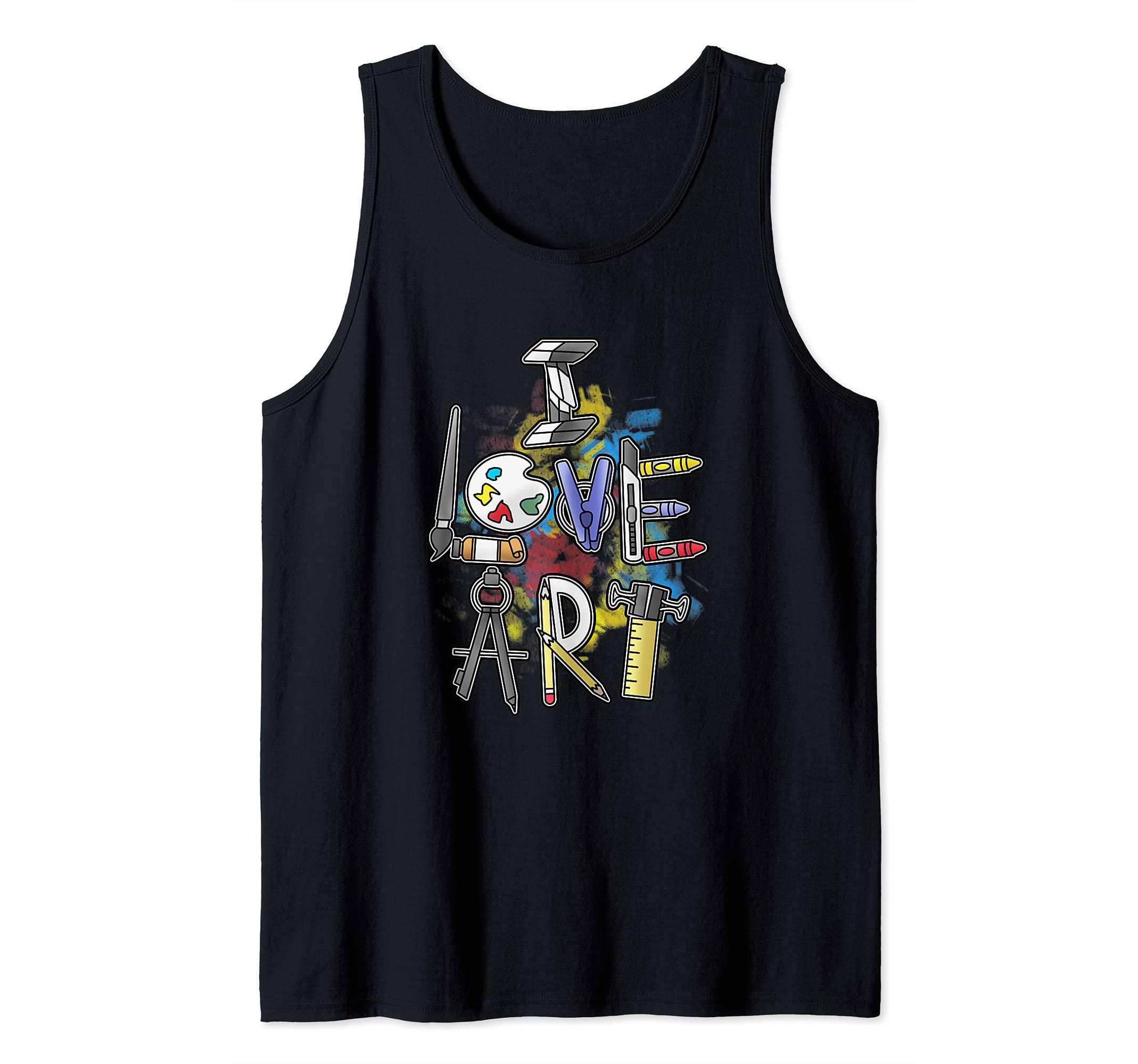 I Love Art - Painting Accessoires Lettering Tank Top