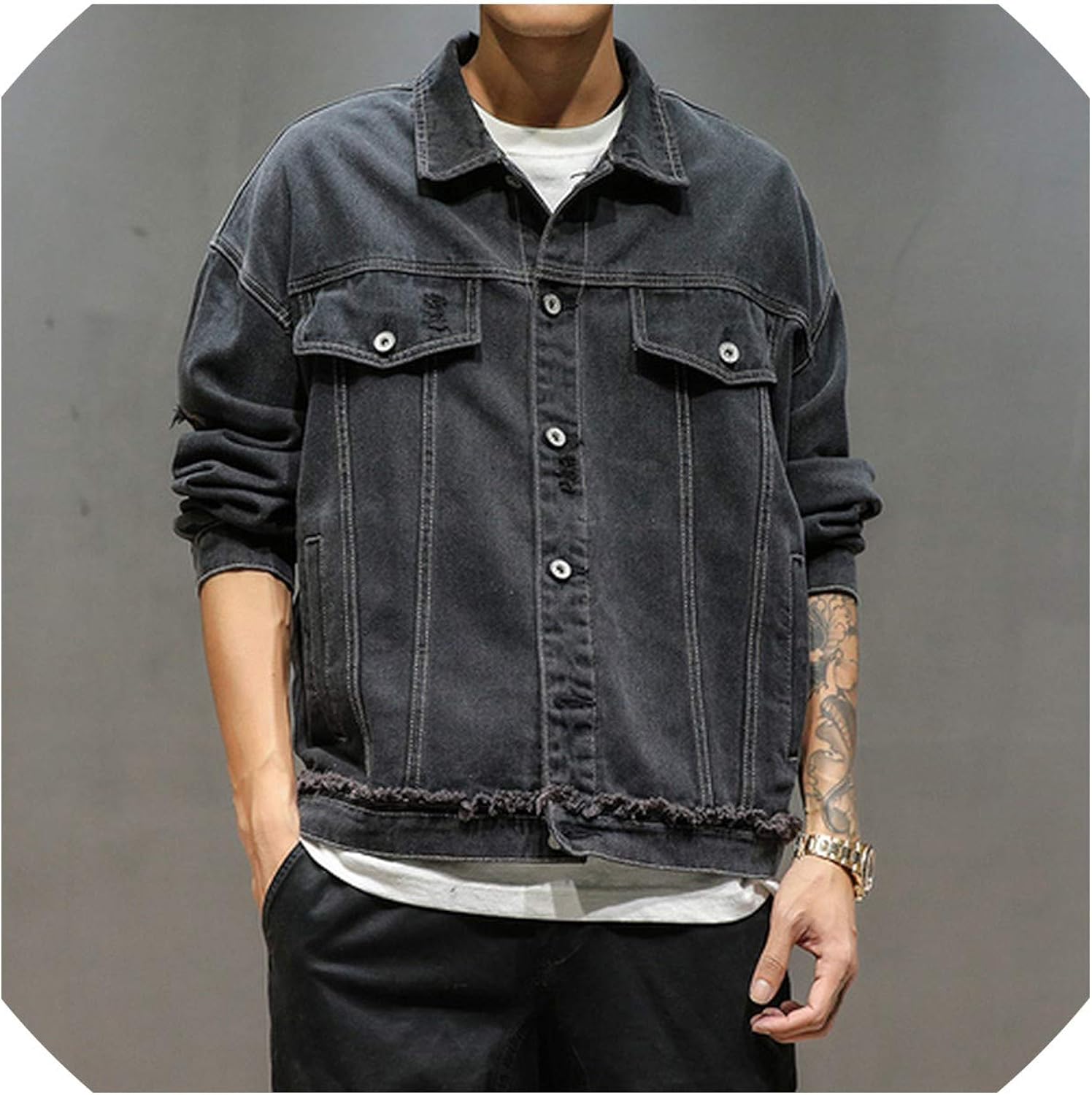 black denim jacket amazon