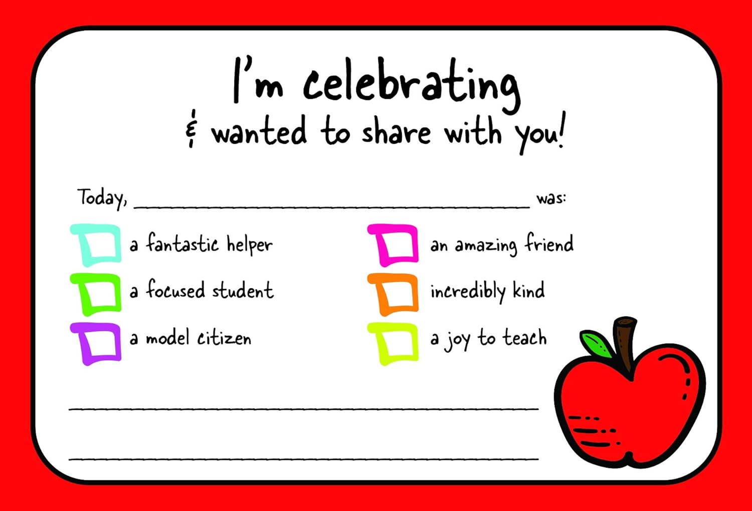 Amazon Com Teacher Positive Postcards Good News Thank You Note From Teacher Motivational For Preschool Kindergarten Or Elementary School Teachers 50 Cards Office Products