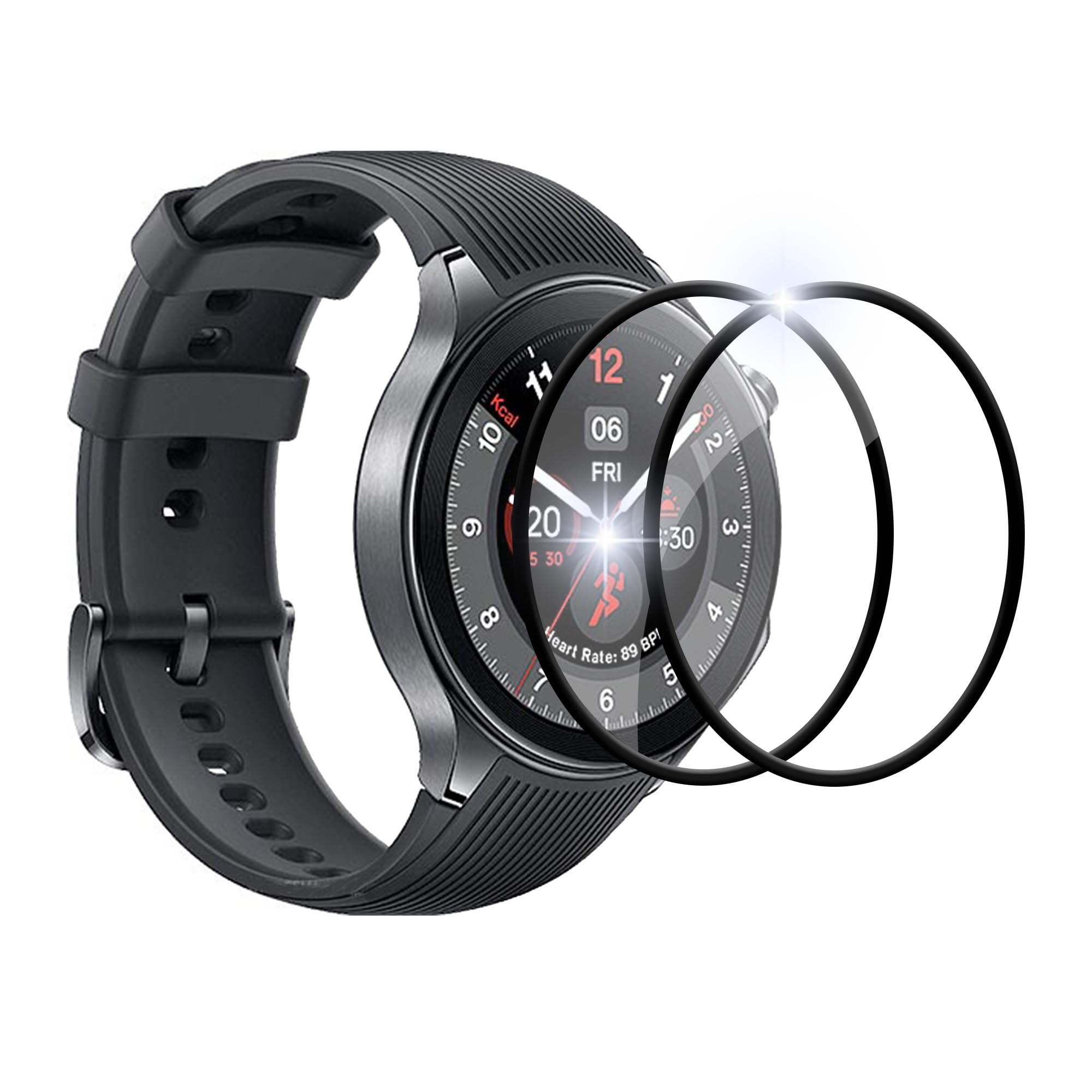 Suttkue for OnePlus Watch 2 screen protector, 3D