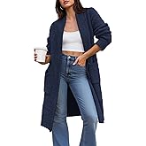 BTFBM Long Cardigans for Women Trendy Fall 2025 Open Front Long Sleeve Oversized Sweaters Casual Knit Winter Coats