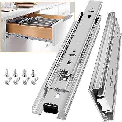 AOLISHENG 450mm Drawer Runners 45kg Heavy Duty Full Extension Ball Bearing Rails