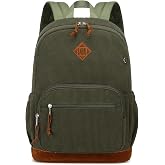 mygreen Corduroy School Backpack for Teens Girls &amp; Boys, Vintage Lightweight Laptop Bag with Padded Sleeve, Large Capacity Water-Resistant Bookbag for College, High School, and Daily Use Army Green