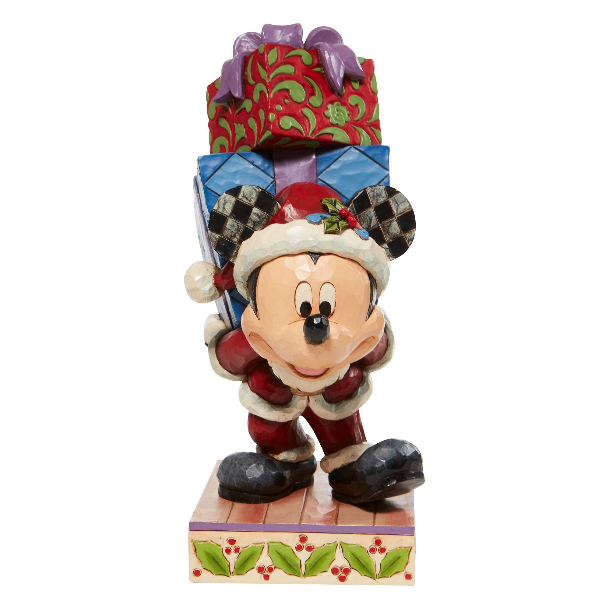 Enesco Disney Traditions Mickey with Presents Figurine, Multi-Colored, 8.85 Inches H x 6.49 Inches W x 3.74 Inches L, 6008978
