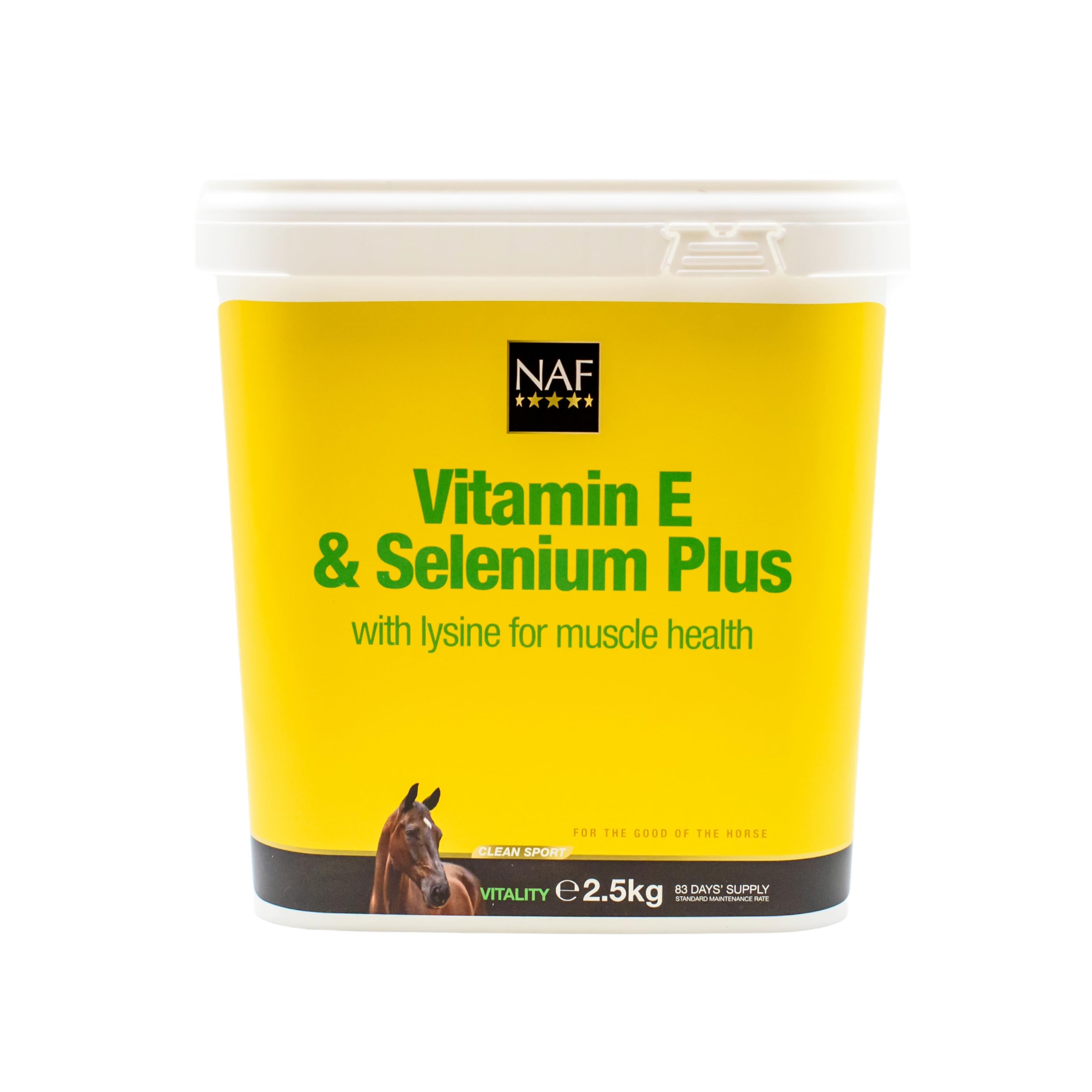 NAF Vitamin E and Selenium 2.5kg – Antioxidant Supplement for Horses – Supports Muscle Health, Recovery & Immune Function – Ideal for Horses in Work or Low Grazing Conditions