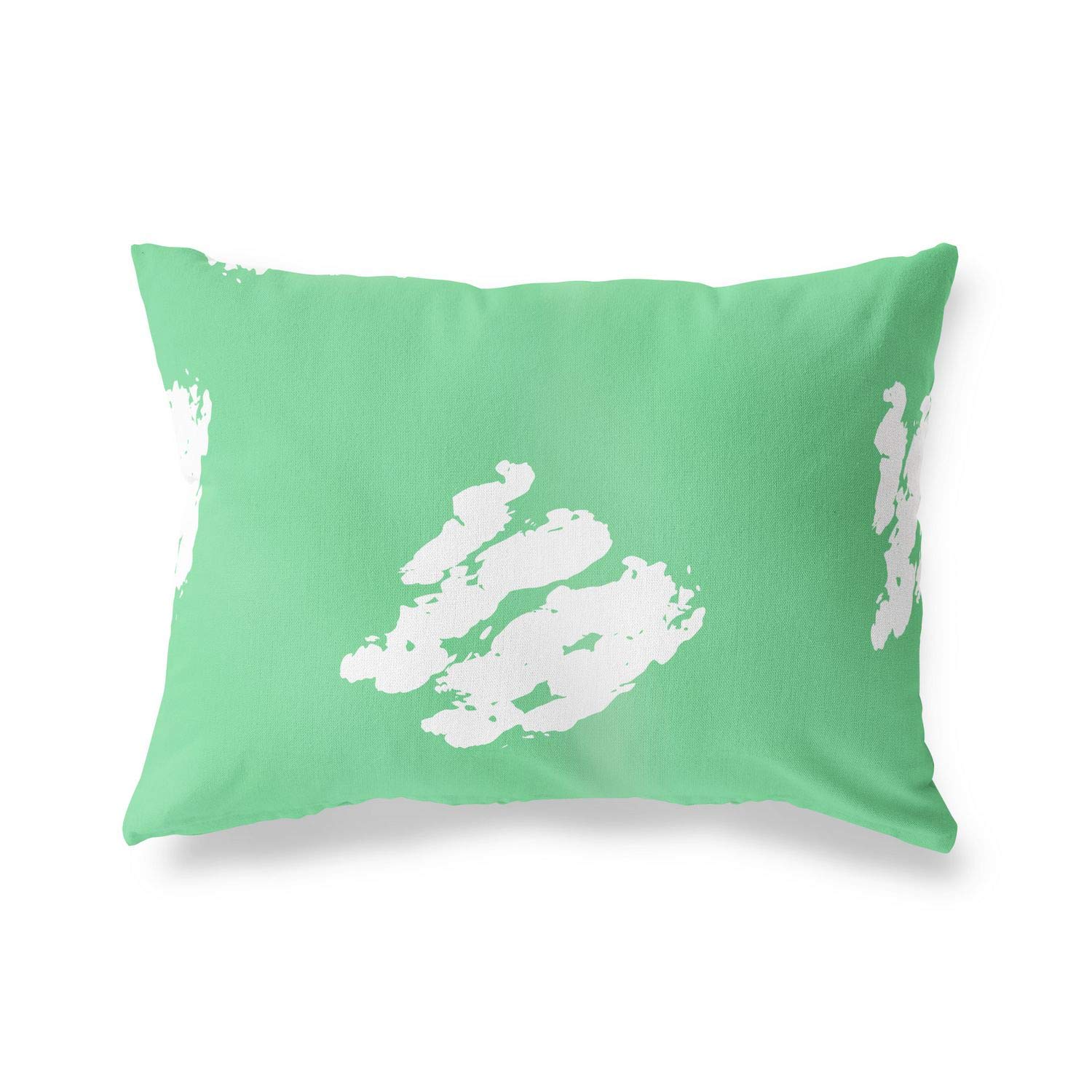 BonaMaison Decorative Cushion Cover, Petrol Green-White Throw Pillow Covers, Home Decorative Pillowcases for Livingroom, Sofa, Bedroom, Size: 45X60 Cm - Designed and Manufactured in Turkey