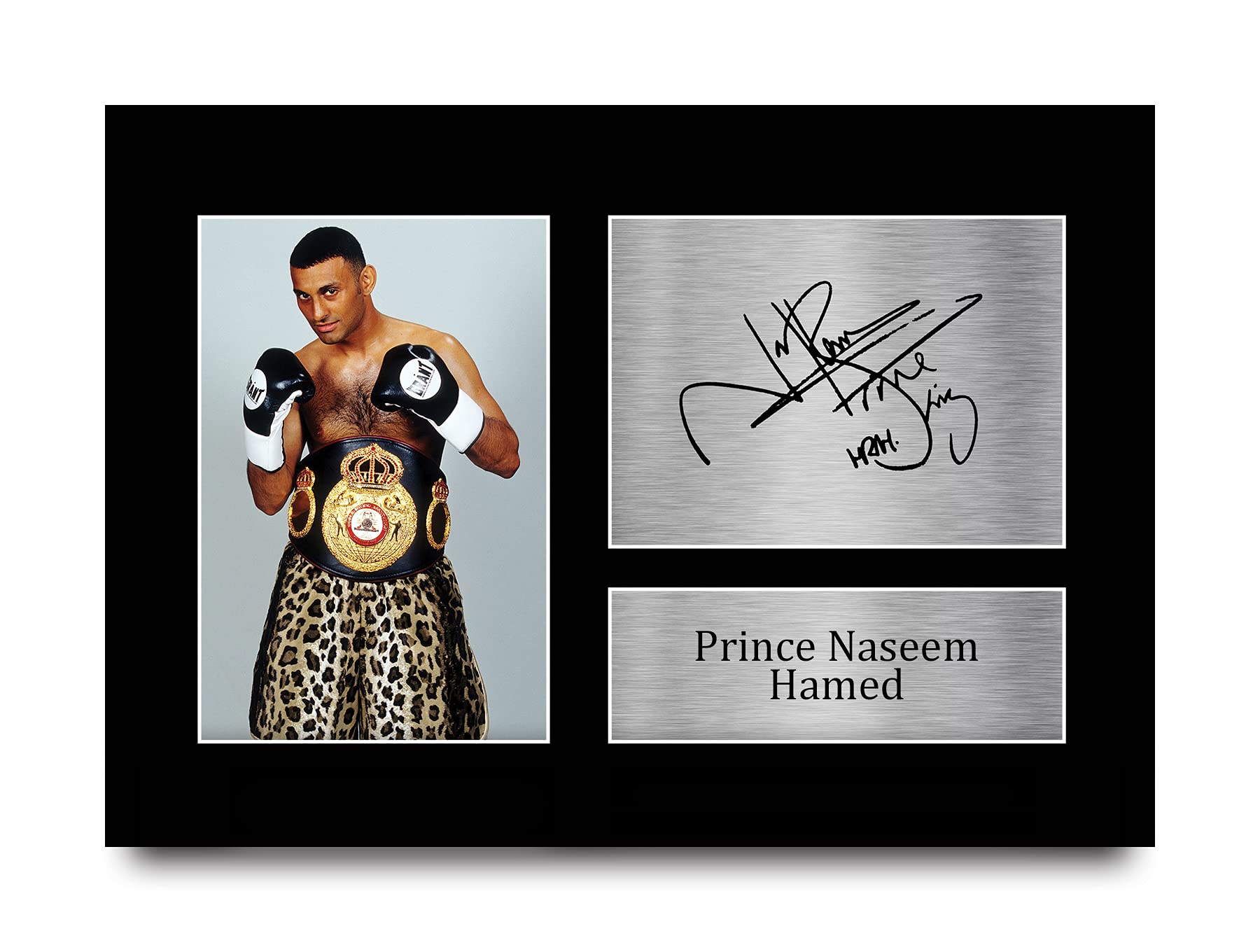 HWC Trading Prince Naseem Hamed Naz Gifts Printed Signed Autograph Picture for Boxing Memorabilia Fans - A4