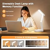 One Fire 6000mAh Rechargeable Desk Lamp 3 Colors Dimmable USB Portable view 3