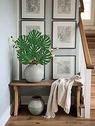 DILATATA 6 Pack Artificial Monstera Leaves with