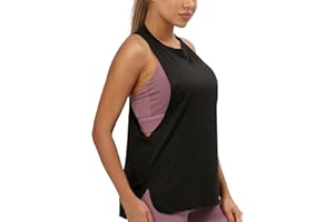 icyzone Women's Racerback High Neck Workout Athletic Yoga Muscle Tank Tops