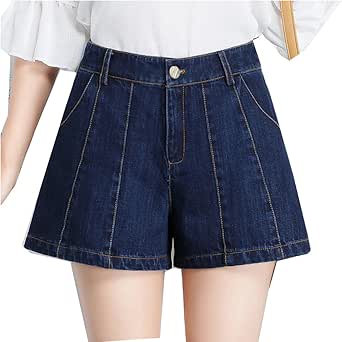 LIYT Women's High Waist Loose Denim Shorts Wide Leg Jeans Shorts at Amazon Womenâs Clothing store