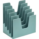 Acrimet 5 Section Incline File Sorter Organizer, Desktop Mail Holder, Green | Durable Plastic, Space-saving Design, Easy Document Access, Ideal for Office, Home and School Use