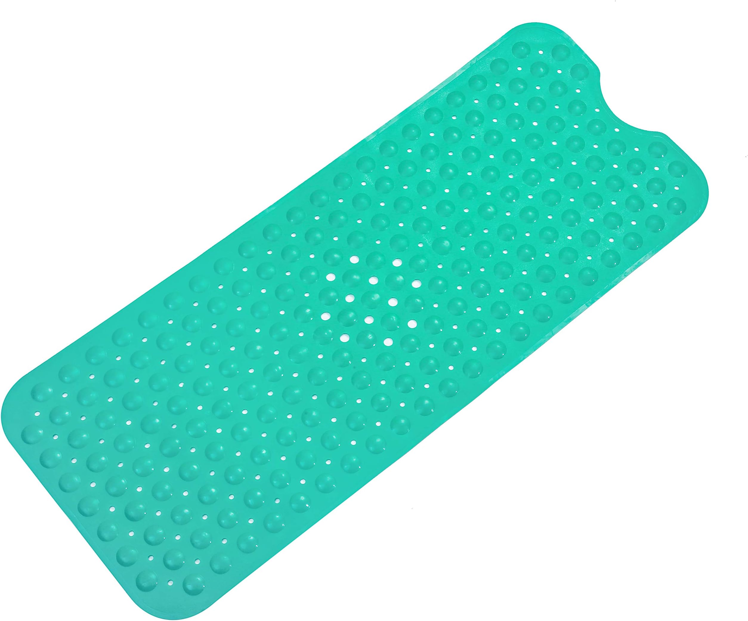 Extra Long Bath Mats for Tub, Eco Friendly TPE Soft Bathutub Mats,40 x 16 Inch Non Slip, BPA, Latex, Phthalate Free, and Machine Washable Large Shower Mat (Green)