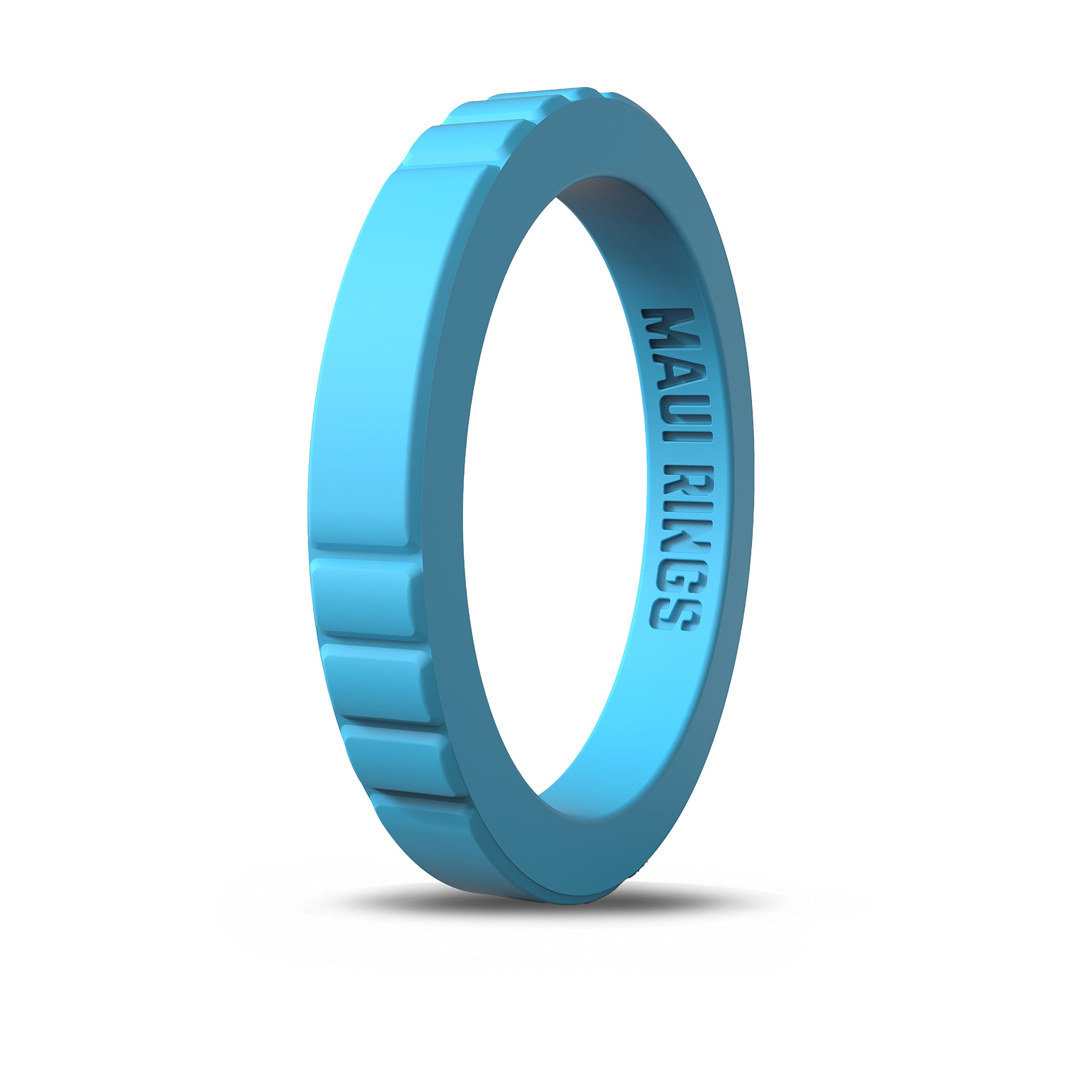 MAUI RINGS ELEGANT Silicone Engagement Rings for Women Stackable Rings Silicone Wedding Ring for Women Silicone Bands Silicone Ring Wedding Band Womens Rings Stacking Rings (SEAFOAM, 7)