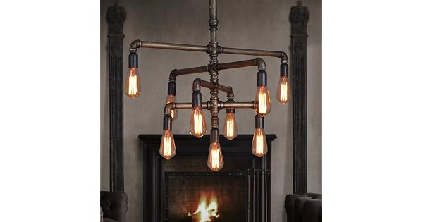 Metal Pipe Chandelier Ideas