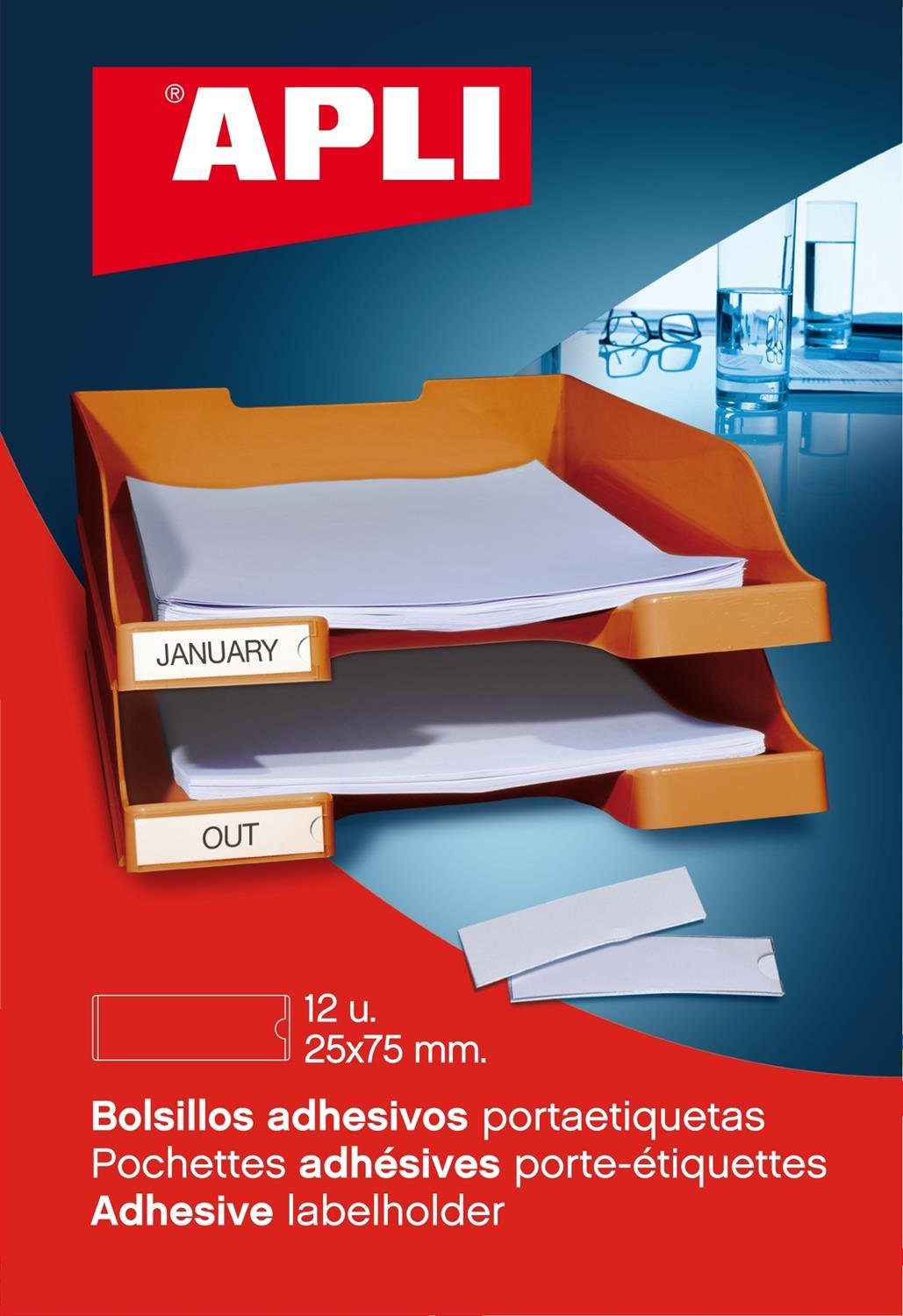 Adhesive Label Holder 25 x 75-12 Units